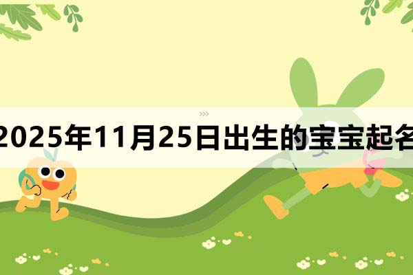 2025年11月25日出生的寶寶取什么名好？