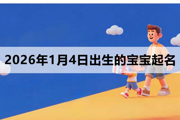 2026年1月4日出生的寶寶取什么名好